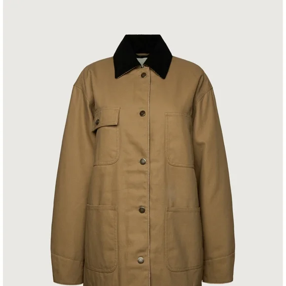 OAK + FORT Women's Tan Utility Jacket - Picture 2 of 3